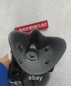 HGU-33 SIZE XL-XXL FIGHTER PILOT HELMET GREY WITH MBU-12 OXYGEN MASK REPRO+ Bag