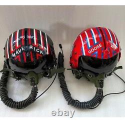 HGU 33 STYLE Maverick & Goose HELMET FIGHTER PILOT REPRO Prop TFC Couple sz XL