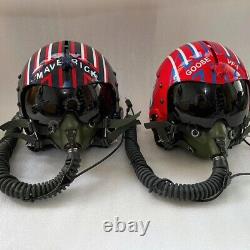 HGU 33 STYLE Maverick & Goose HELMET FIGHTER PILOT REPRO Prop TFC Couple sz XL