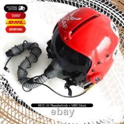 HGU-33 Thunderbirds Flight Fighter Pilot Helmet + MBU Masker Oxygen