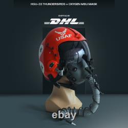 HGU-33 Thunderbirds Flight Helmet Prop USN Aviator MBU 12 Oxygen Mask Model