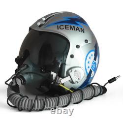HGU-33 Top Gun Iceman Flight Helmet Movie Prop Pilot & MBU-12 Oxygen Mask