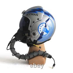 HGU-33 Top Gun Iceman Flight Helmet Prop USN Aviator MBU-12 Oxygen Mask Model