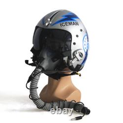 HGU-33 Top Gun Iceman Flight Helmet Prop USN Aviator MBU-12 Oxygen Mask Model