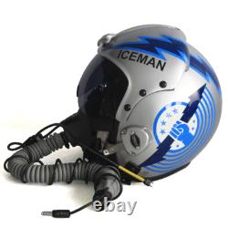 HGU-33 Top Gun Iceman Flight Pilot Helmet Movie Prop + MBU Masker Oxygen
