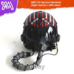 HGU-33 Top Gun Maverick Flight Helmet Movie Prop Pilot + MBU Mask Oxygen