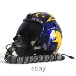 HGU-33 Top Gun Merlin V. 2 Flight Helmet Movie Prop Pilot & MBU-12 Oxygen Mask