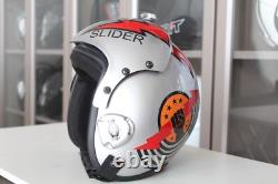 HGU-33 Top Gun Slider Flight Fighter Pilot Helmet Movie Prop + T-shirt