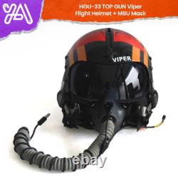 HGU-33 Top Gun Viper Flight Helmet Movie Prop Pilot + MBU Mask Oxygen