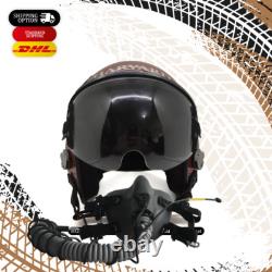 HGU-55 Harvard Flight Fighter Pilot Helmet + MBU Masker Oxygen