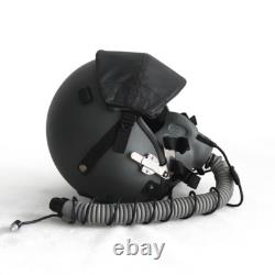 HGU-55 Plain Grey Flight Fighter Pilot Helmet Movie Prop + MBU Masker Oxygen