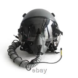 HGU-55 Plain Grey Flight Fighter Pilot Helmet Movie Prop + MBU Masker Oxygen