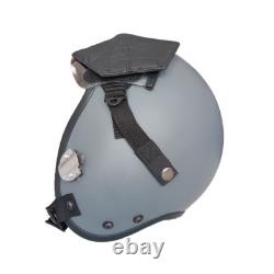 HGU-55 Plain Grey Rubber Flight Fighter Pilot Helmet Movie Prop + Green Bag