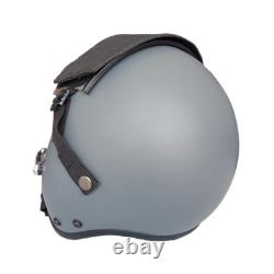 HGU-55 Plain Grey Rubber Flight Fighter Pilot Helmet Movie Prop + Green Bag
