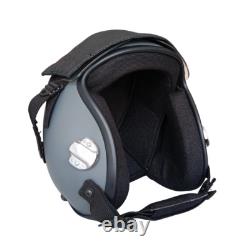 HGU-55 Plain Grey Rubber Flight Fighter Pilot Helmet Movie Prop + Green Bag