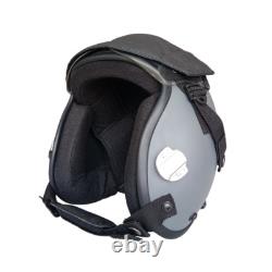 HGU-55 Plain Grey Rubber Flight Fighter Pilot Helmet Prop + Green Bag Full Set