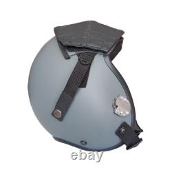 HGU-55 Plain Grey Rubber Flight Fighter Pilot Helmet Prop + Green Bag Full Set