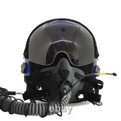 HGU-55 Top Gun Blue Omaha Flight Fighter Pilot Helmet + MBU Masker Oxygen