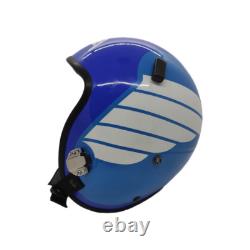HGU-55 Top Gun Blue Omaha Flight Fighter Pilot Helmet + MBU Masker Oxygen