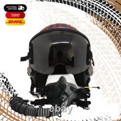 HGU-55 Top Gun Maverick Flight Fighter Pilot Helmet + MBU Masker Oxygen