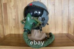 Heavy Fighter Pilot Flight Helmet, T Hook, Bayonets Oxygen Mask YM9915