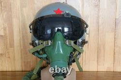Heavy Fighter Pilot Flight Helmet, T Hook, Bayonets Oxygen Mask YM9915