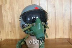 Heavy Fighter Pilot Flight Helmet, T Hook, Bayonets Oxygen Mask YM9915