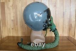 Heavy Fighter Pilot Flight Helmet, T Hook, Bayonets Oxygen Mask YM9915