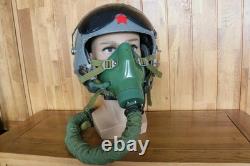 Heavy Fighter Pilot Flight Helmet, T Hook, Bayonets Oxygen Mask YM9915