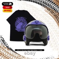 Hgu-33 Cougar Flight Fighter Pilot Helmet Movie Prop + T-shirt