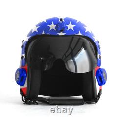 Hgu-33 Custom Flight Pilot Helmet American Flag + Badge
