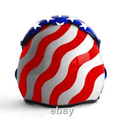 Hgu-33 Custom Flight Pilot Helmet American Flag + Badge