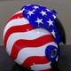 Hgu-33 Custom Flight Pilot Helmet American Flag+badge