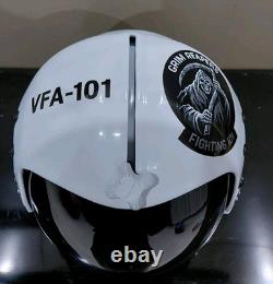 Hgu-33 Flight Pilot Helmet Gream Reapers Squadron+badge