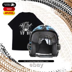 Hgu-33 Grim Reapers Flight Fighter Pilot Helmet Movie Prop + T-shirt Hgu-33 Grim Reapers Flight Fighter Pilot Helmet Movie Prop + T-shirt