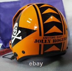Hgu-33 Jolly Rogers Squadron Naval Aviator Pilot Flight Helmet+oxygen Mask Repro