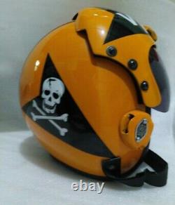 Hgu 33 Style Topgun Jolly Roger Flight Helmet / Aviator Fighter Pilot