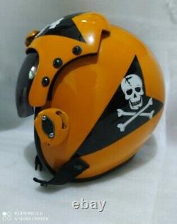 Hgu 33 Style Topgun Jolly Roger Flight Helmet / Aviator Fighter Pilot