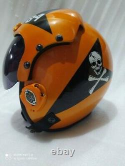 Hgu 33 Style Topgun Jolly Roger Flight Helmet / Aviator Fighter Pilot Repro