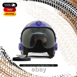 Hgu-33 Top Gun Cougar Flight Fighter Pilot Helmet + Pin