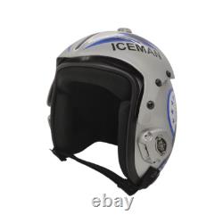 Hgu-33 Top Gun Iceman Flight Fighter Pilot Helmet Prop + Green Bag Full Set