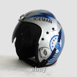 Hgu-33 Top Gun Iceman Flight Helmet Movie Prop Pilot Naval Aviator Usn