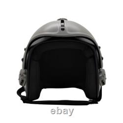 Hgu-33 Top Gun Plain Grey Flight Fighter Pilot Helmet Movie Prop + Green Bag