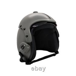 Hgu-33 Top Gun Plain Grey Flight Fighter Pilot Helmet Movie Prop + Green Bag