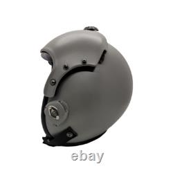 Hgu-33 Top Gun Plain Grey Flight Fighter Pilot Helmet Movie Prop + Green Bag