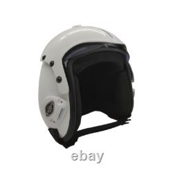 Hgu-33 Top Gun Plain White Flight Fighter Pilot Helmet Movie Prop