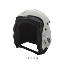 Hgu-33 Top Gun Plain White Flight Fighter Pilot Helmet Movie Prop