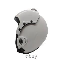 Hgu-33 Top Gun Plain White Flight Fighter Pilot Helmet Movie Prop
