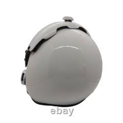 Hgu-33 Top Gun Plain White Flight Fighter Pilot Helmet Movie Prop