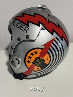 Hgu-33 Top Gun Slider Flight Helmet Movie Prop Pilot Naval Aviator Usn Navy